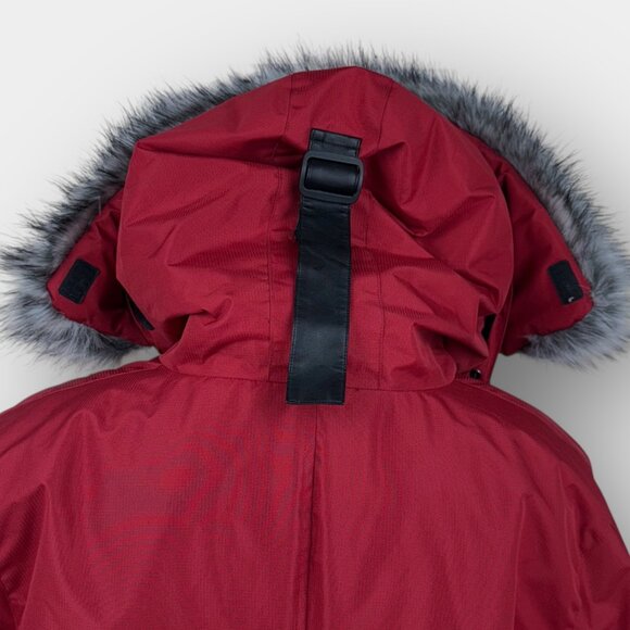 Mountain Ridge Mens 3XLT Red Winter Parka Faux Fur Hood - Picture 6 of 16
